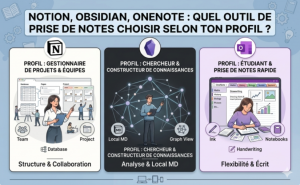 Lire la suite à propos de l’article Notion, Obsidian, OneNote : quel outil de prise de notes choisir ?