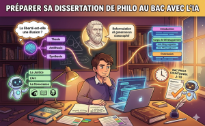 Lire la suite à propos de l’article Préparer sa dissertation de philo au bac avec l&rsquo;IA