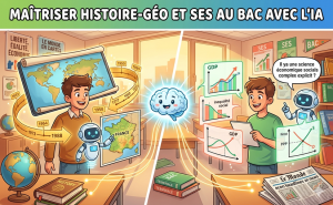 Lire la suite à propos de l’article Maîtriser l&rsquo;Histoire-Géo et les SES au bac avec l&rsquo;IA