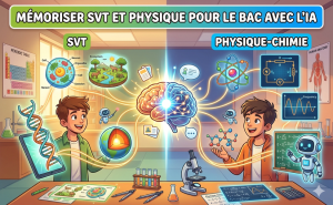 Lire la suite à propos de l’article Mémoriser les notions de SVT et physique pour le bac grâce à l&rsquo;IA