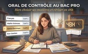 Lire la suite à propos de l’article Oral de contrôle au Bac Pro : choisir ses matières et réviser en 48h